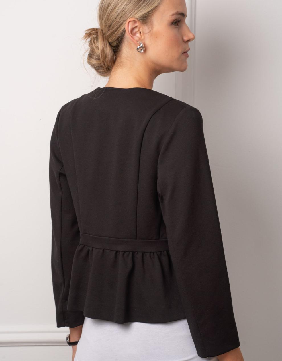 Women Seraphine Coats & Jackets Black Peplum Maternity Jacket
