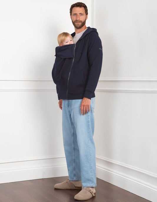 Women Seraphine Coats & Jackets Navy Blue Men's Babywearing Hoodie