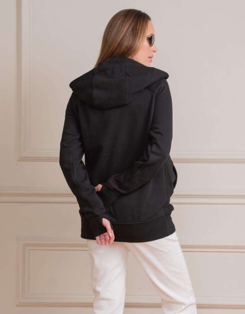 Women Seraphine Essentials Black 3 In 1 Maternity Hoodie