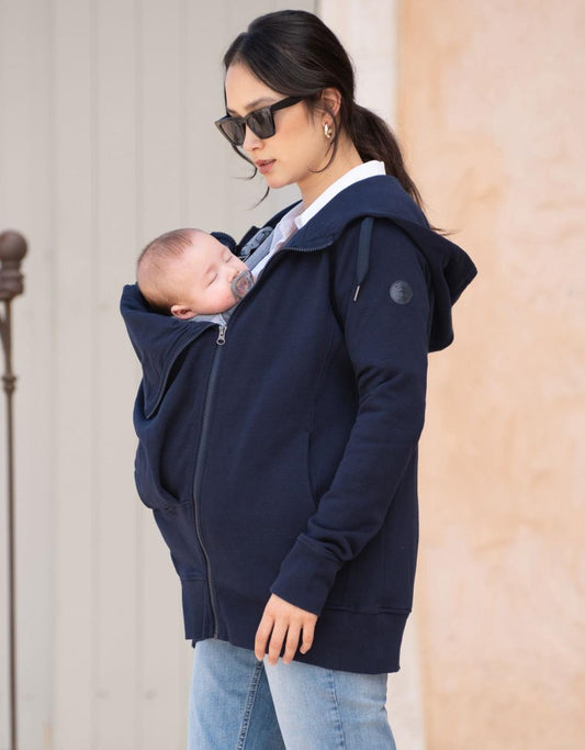 Women Seraphine Essentials Dark Blue 3 In 1 Maternity Hoodie