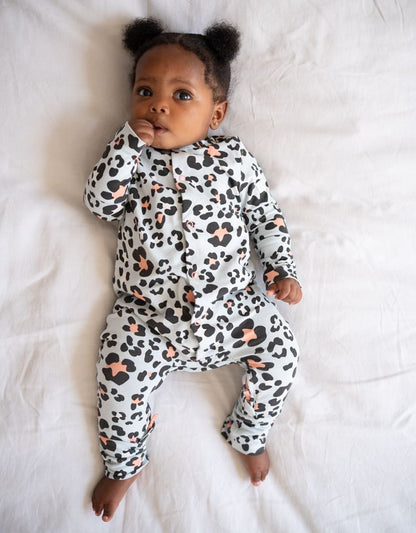 Baby Seraphine Baby Clothes Easy Zip Organic Cotton Sleepsuit – Animal Print