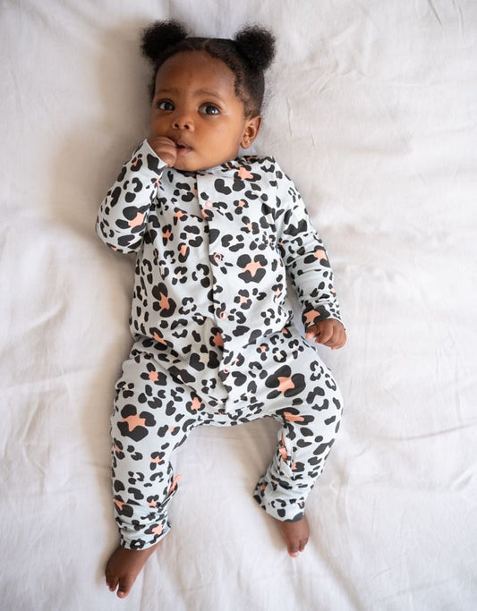Baby Seraphine Baby Clothes Easy Zip Organic Cotton Sleepsuit – Animal Print