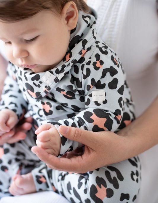 Baby Seraphine Baby Clothes Easy Zip Organic Cotton Sleepsuit – Animal Print