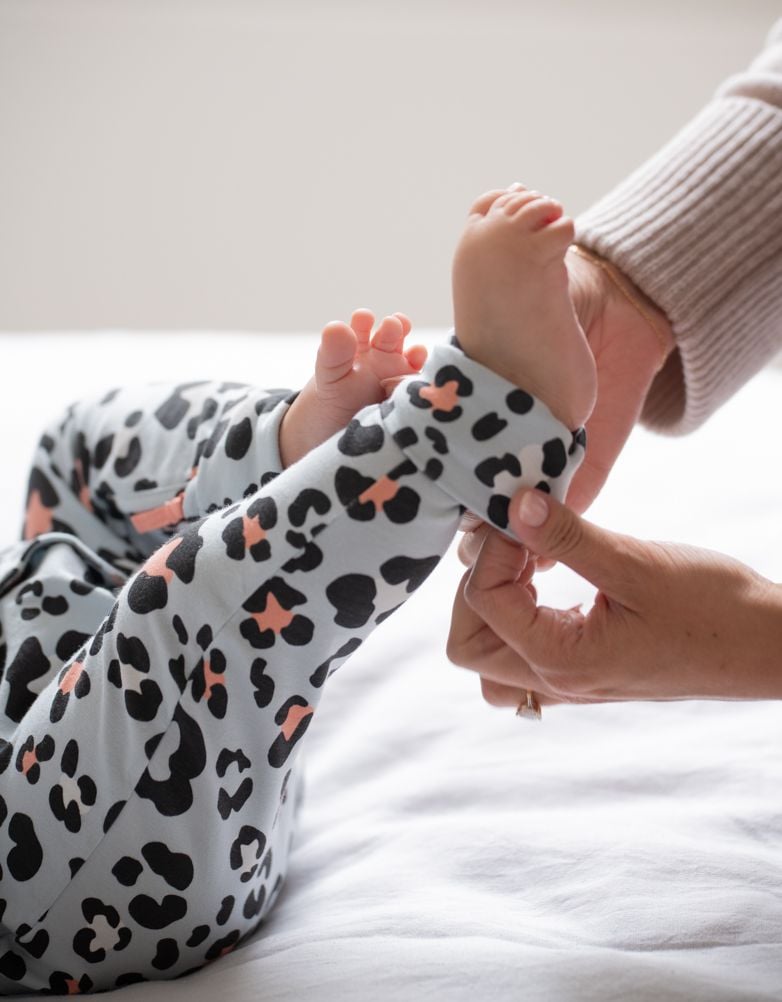 Baby Seraphine Baby Clothes Easy Zip Organic Cotton Sleepsuit – Animal Print