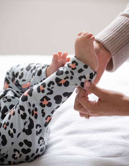 Baby Seraphine Baby Clothes Easy Zip Organic Cotton Sleepsuit – Animal Print