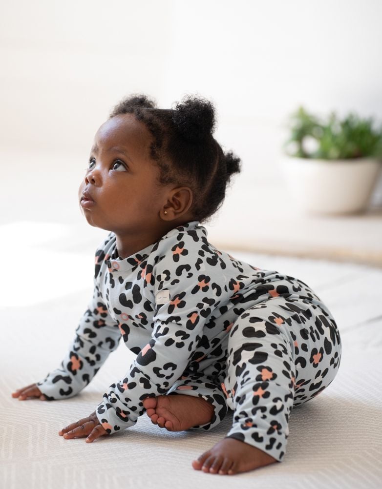 Baby Seraphine Baby Clothes Easy Zip Organic Cotton Sleepsuit – Animal Print