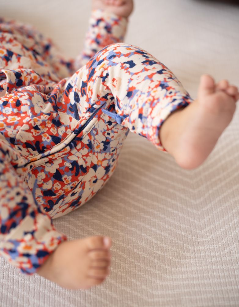 Baby Seraphine Baby Clothes Easy Zip Organic Cotton Sleepsuit – Floral