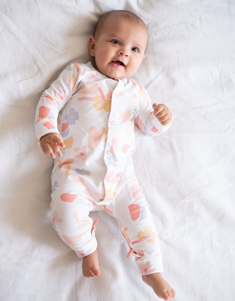 Baby Seraphine Baby Clothes Easy Zip Organic Cotton Sleepsuit – Geo Floral