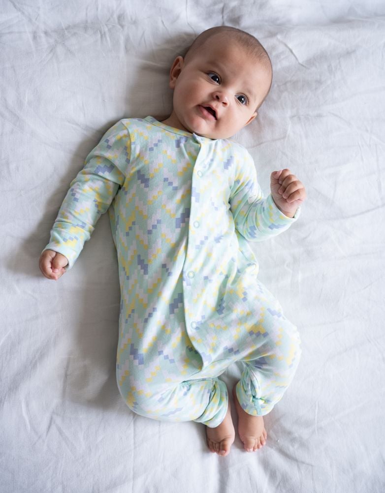 Baby Seraphine Baby Clothes Easy Zip Organic Cotton Sleepsuit – Mint