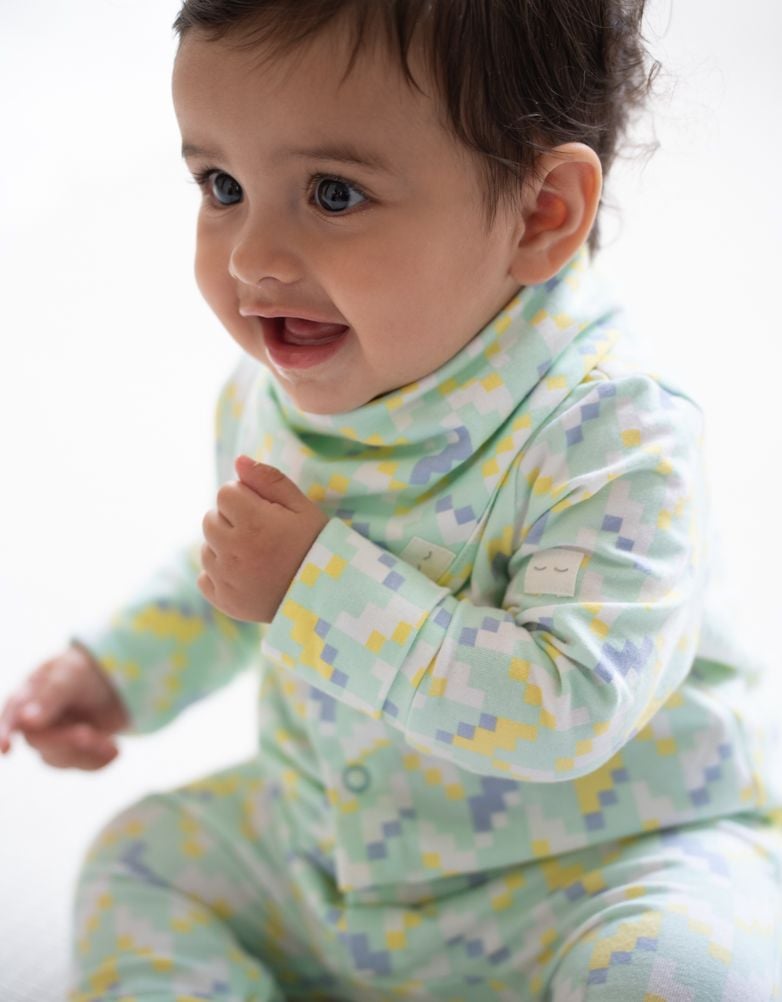 Baby Seraphine Baby Clothes Easy Zip Organic Cotton Sleepsuit – Mint