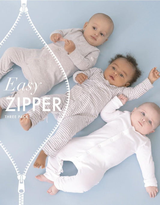 Baby Seraphine Baby Clothes Easy Zipper Cotton Sleepsuit – 3 Pack