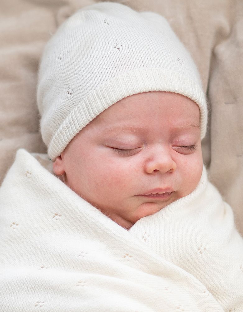 Baby Seraphine Baby Clothes Mini Cotton & Cashmere Ivory White Knitted Baby Hat