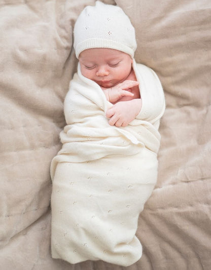 Baby Seraphine Baby Clothes Mini Cotton & Cashmere Ivory White Knitted Baby Hat