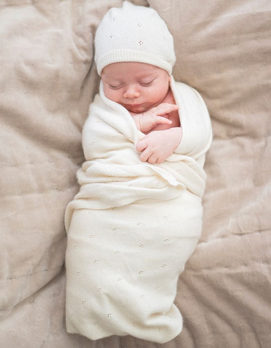Baby Seraphine Baby Clothes Mini Cotton & Cashmere Ivory White Knitted Baby Hat