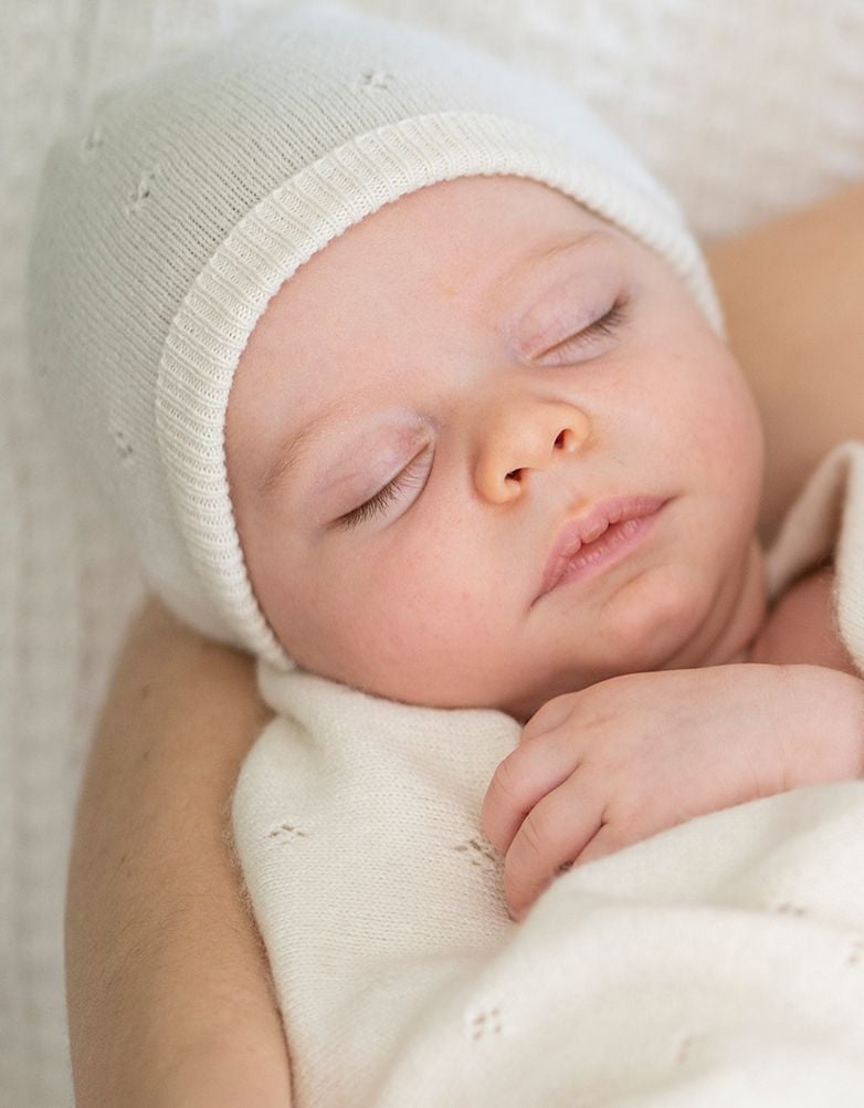 Baby Seraphine Baby Clothes Mini Cotton & Cashmere Ivory White Knitted Baby Hat