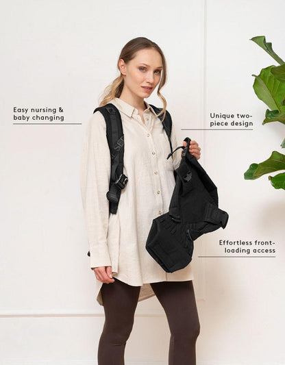 Baby Seraphine CARIPOD™ The CARIPOD™ Baby Carrier - Black Cotton Canvas