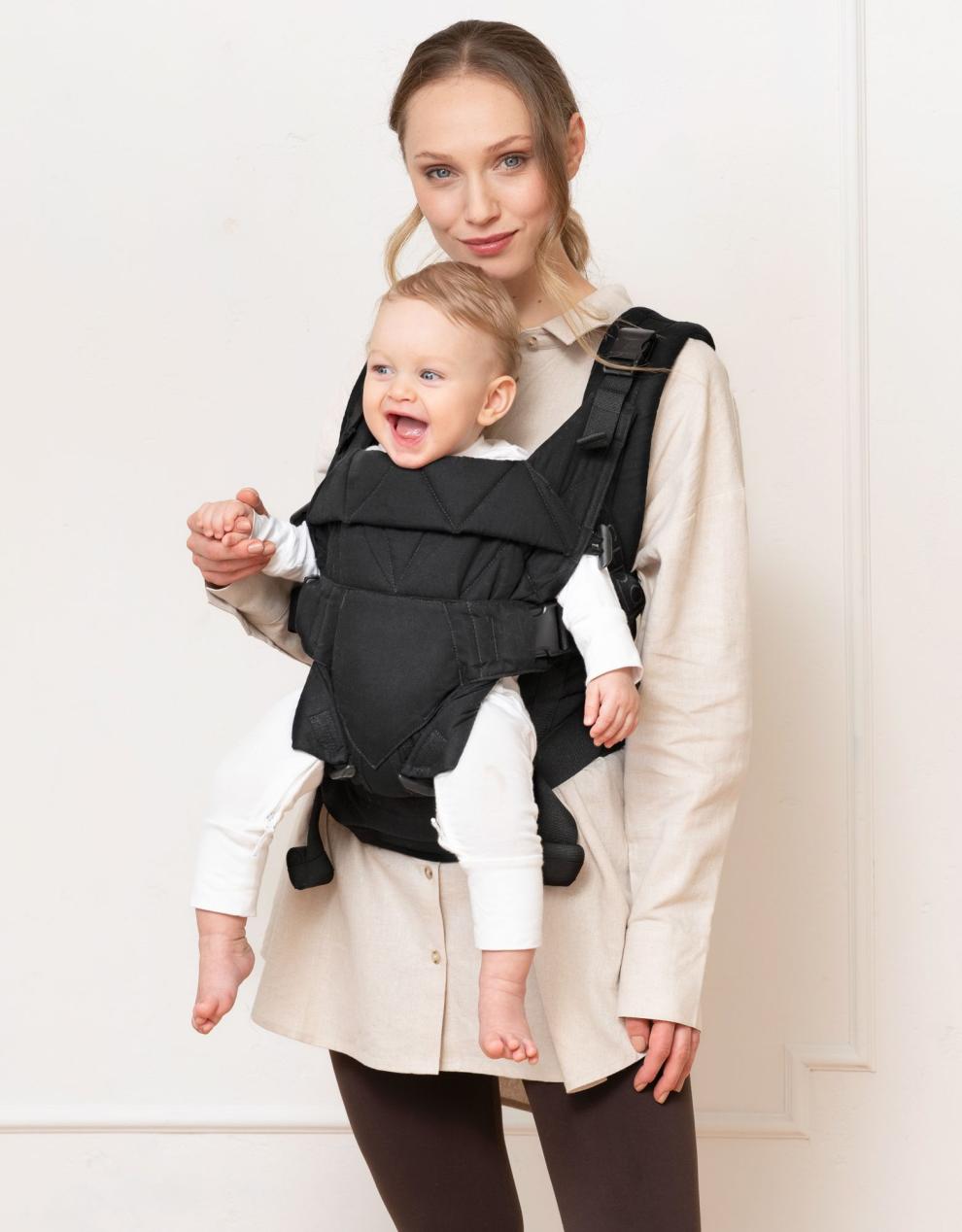Baby Seraphine CARIPOD™ The CARIPOD™ Baby Carrier - Black Cotton Canvas