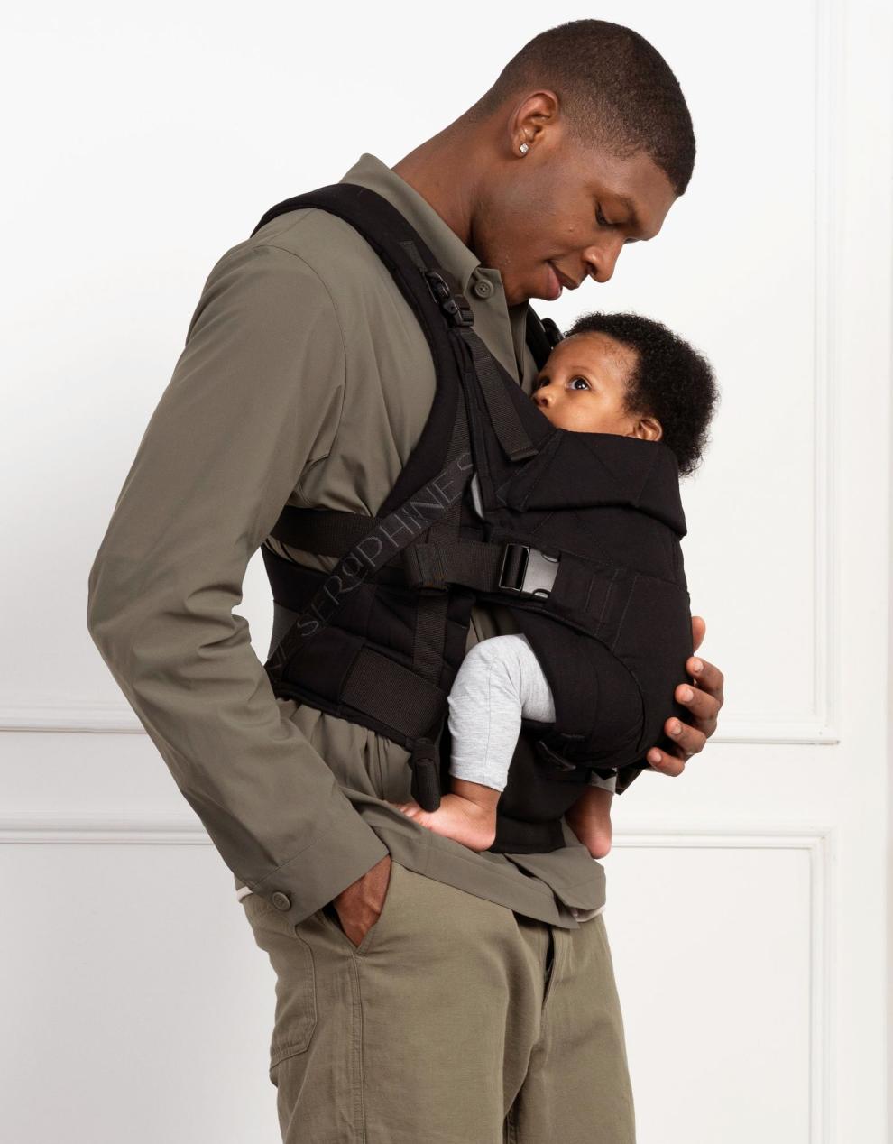 Baby Seraphine CARIPOD™ The CARIPOD™ Baby Carrier - Black Cotton Canvas