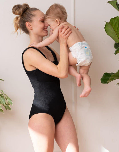 Women Seraphine Beach & Swimwear Textured Post-Maternity Compression Swimsuit