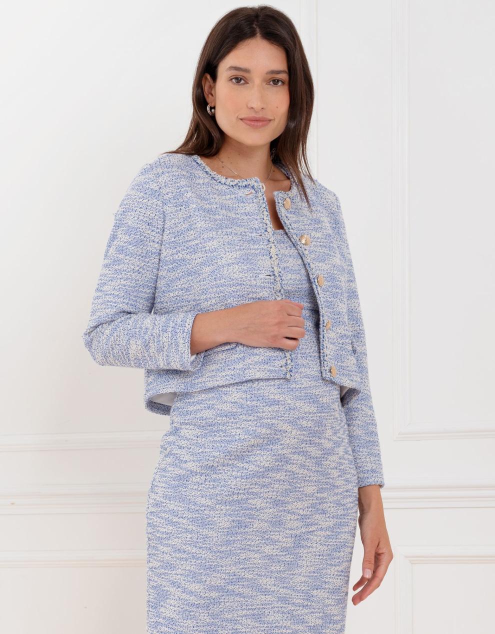 Women Seraphine Co-ords Cropped Tweed Jacket