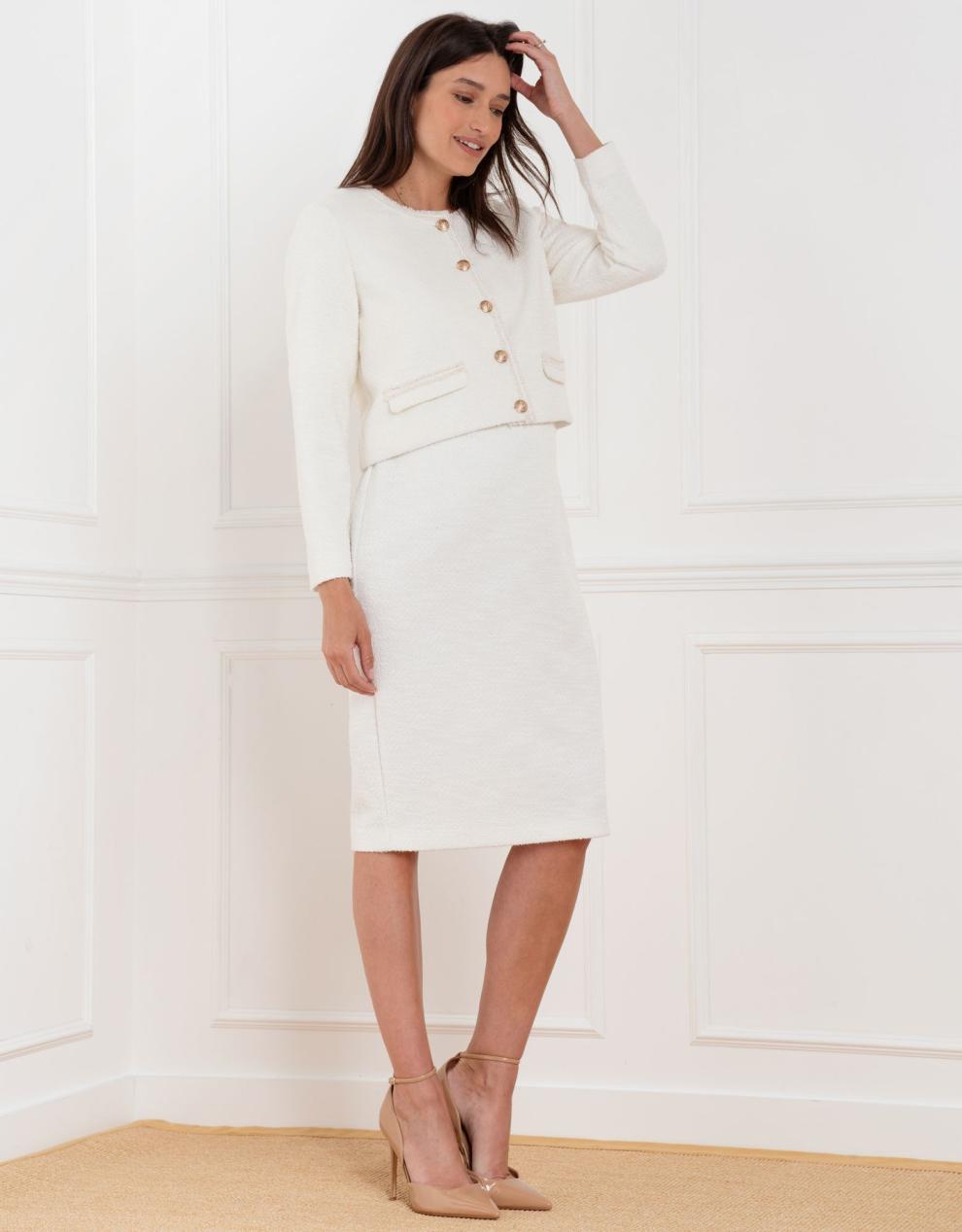 Women Seraphine Co-ords Cropped Tweed Jacket