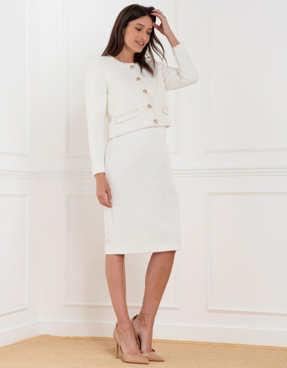 Women Seraphine Co-ords Cropped Tweed Jacket