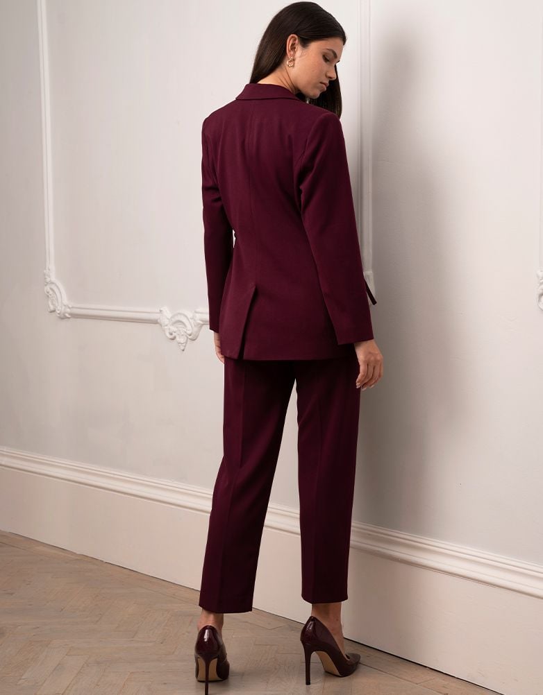 Women Seraphine Co-ords Tailored Plum Maternity Blazer