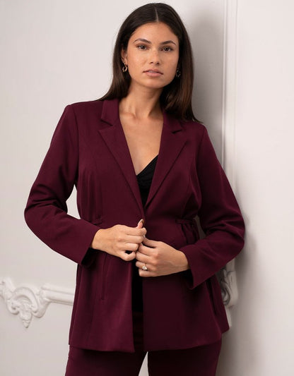 Women Seraphine Co-ords Tailored Plum Maternity Blazer
