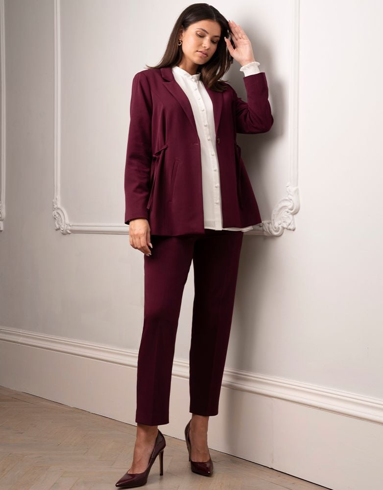 Women Seraphine Co-ords Tailored Plum Maternity Blazer