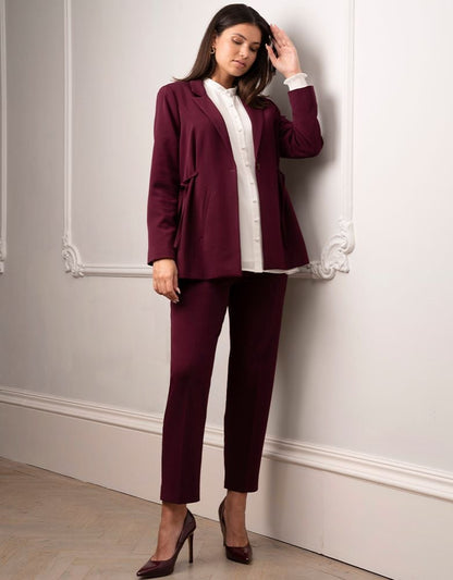 Women Seraphine Co-ords Tailored Plum Maternity Blazer