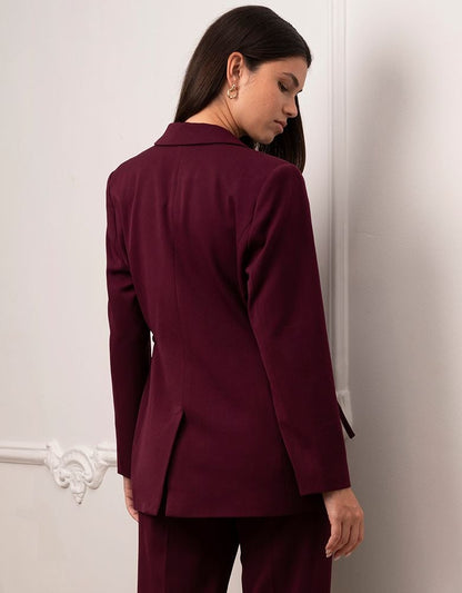 Women Seraphine Co-ords Tailored Plum Maternity Blazer