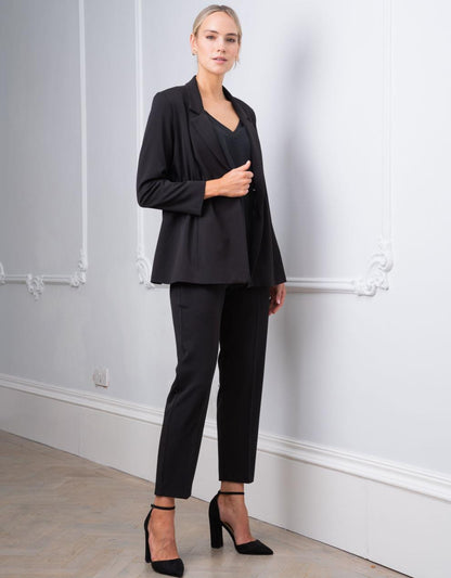 Women Seraphine Co-ords Tapered Black Post Maternity Shaping Pants