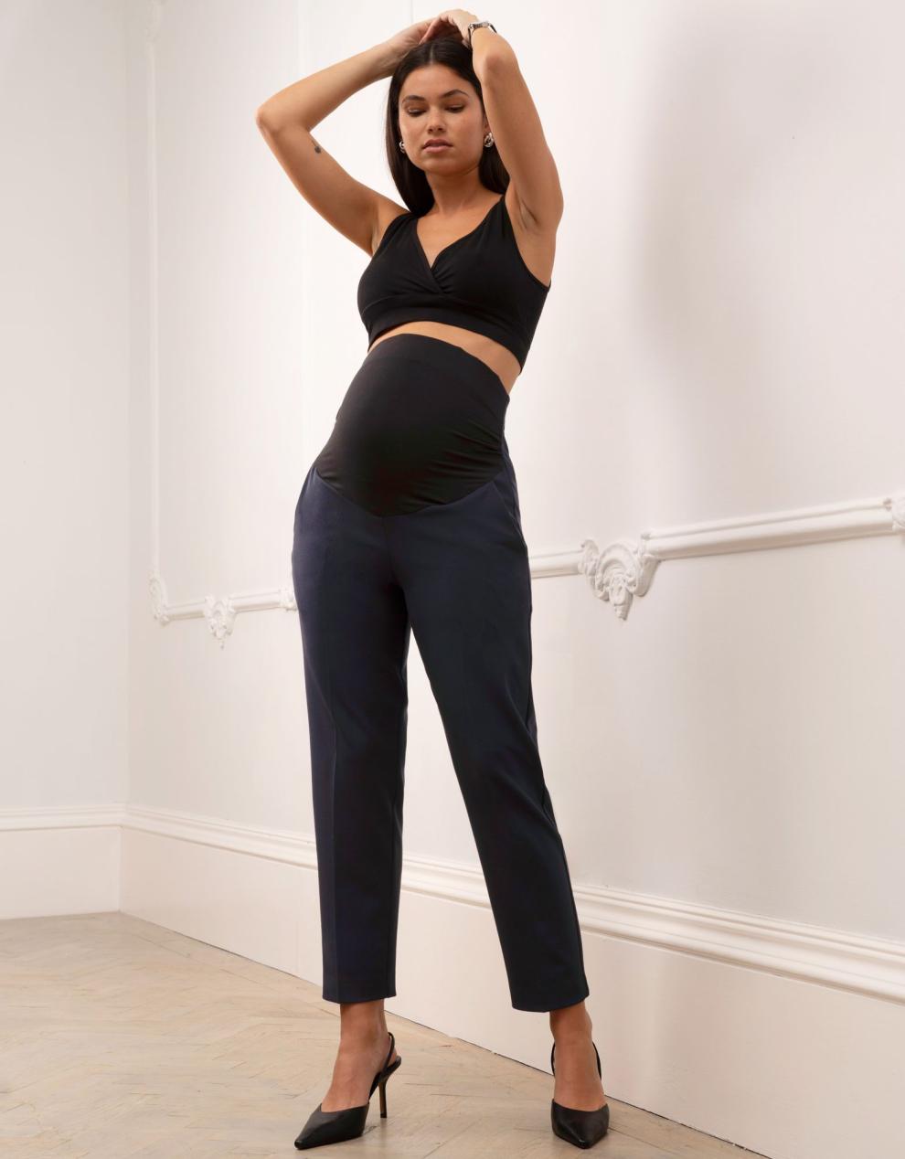 Women Seraphine Co-ords Tapered Navy Maternity Pants