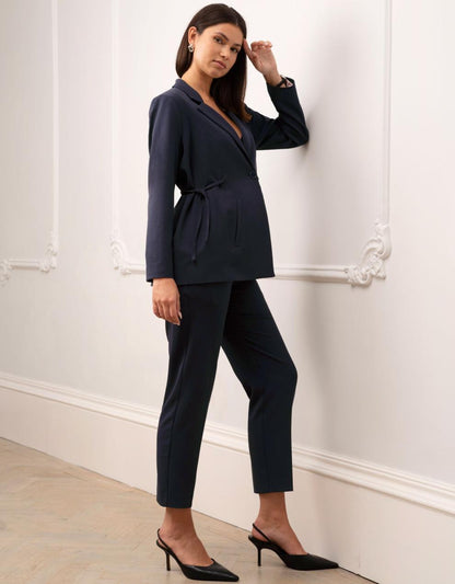 Women Seraphine Co-ords Tapered Navy Maternity Pants