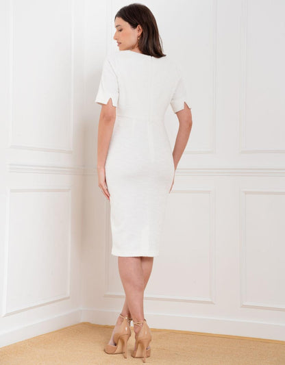 Women Seraphine Co-ords Tweed Midi Maternity Dress
