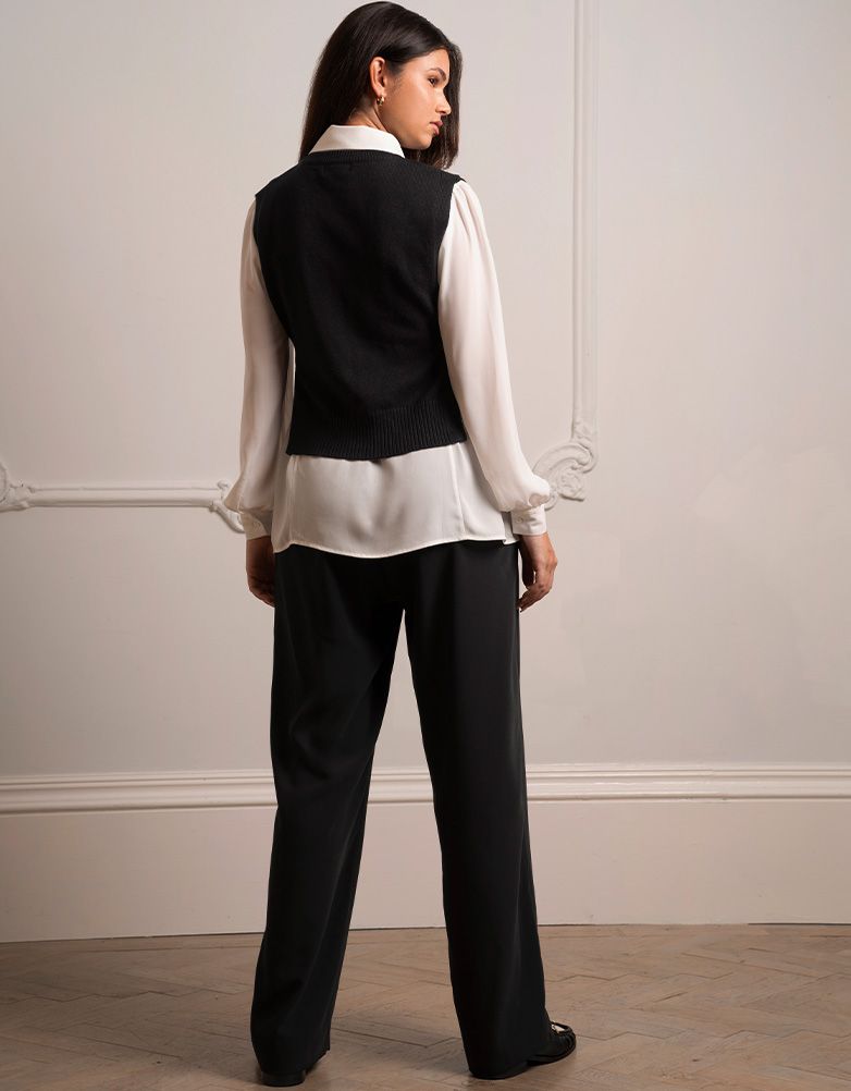 Women Seraphine Co-ords Wide Leg Black Maternity Pants