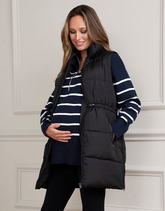 Women Seraphine Coats & Jackets Black 3 In 1 Maternity & Babywearing Vest