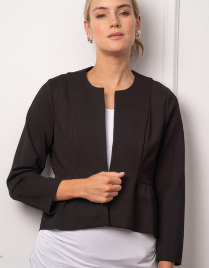 Women Seraphine Coats & Jackets Black Peplum Maternity Jacket