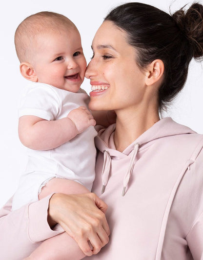 Women Seraphine Coats & Jackets Blush Pink Maternity & Nursing Hoodie