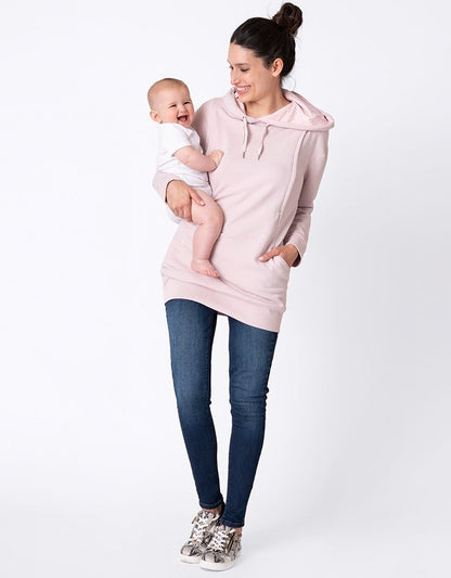 Women Seraphine Coats & Jackets Blush Pink Maternity & Nursing Hoodie
