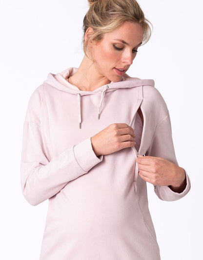 Women Seraphine Coats & Jackets Blush Pink Maternity & Nursing Hoodie