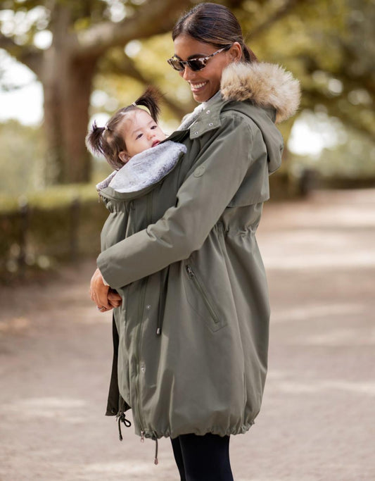 Women Seraphine Coats & Jackets Khaki 3 In 1 Winter Maternity Parka