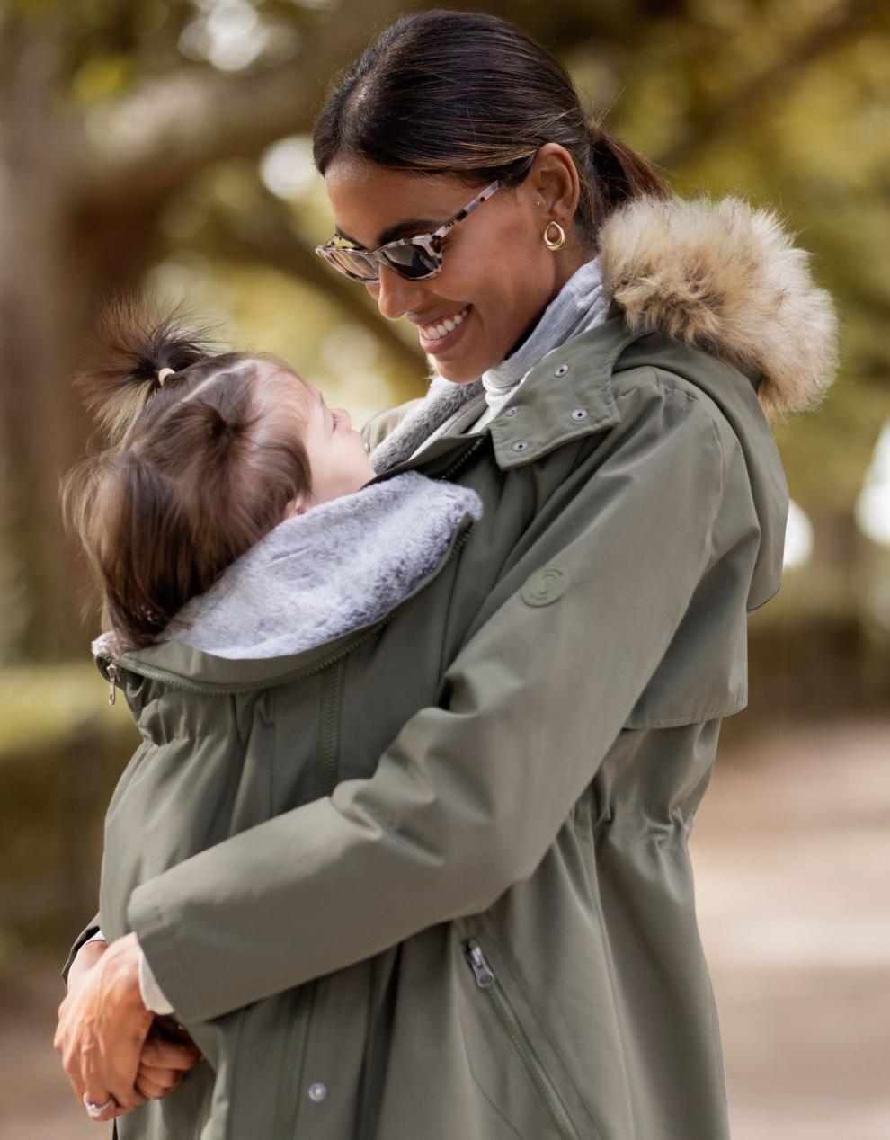 Women Seraphine Coats & Jackets Khaki 3 In 1 Winter Maternity Parka