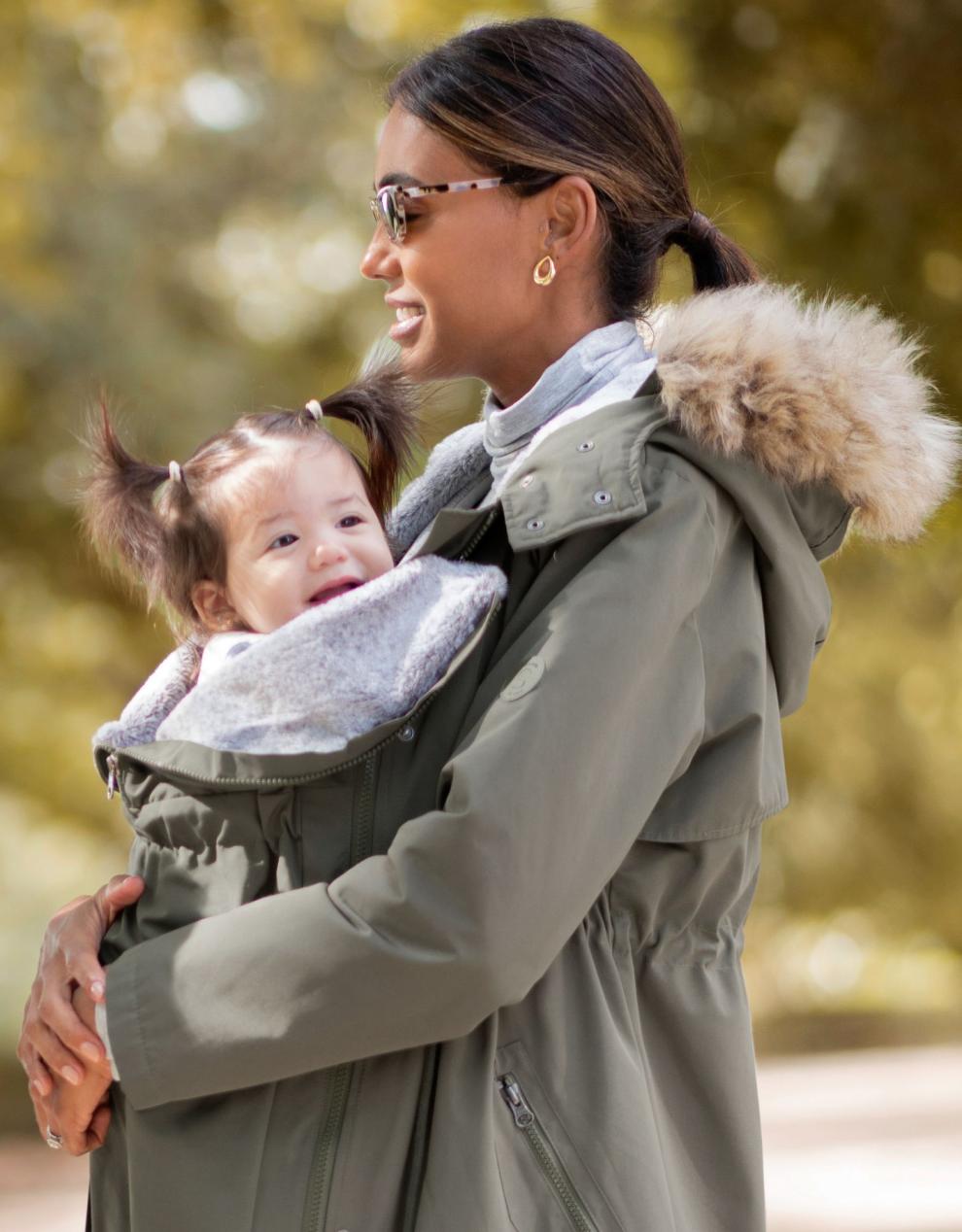 Women Seraphine Coats & Jackets Khaki 3 In 1 Winter Maternity Parka