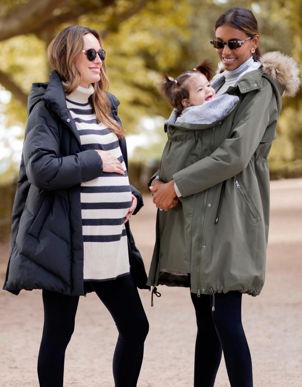 Women Seraphine Coats & Jackets Khaki 3 In 1 Winter Maternity Parka