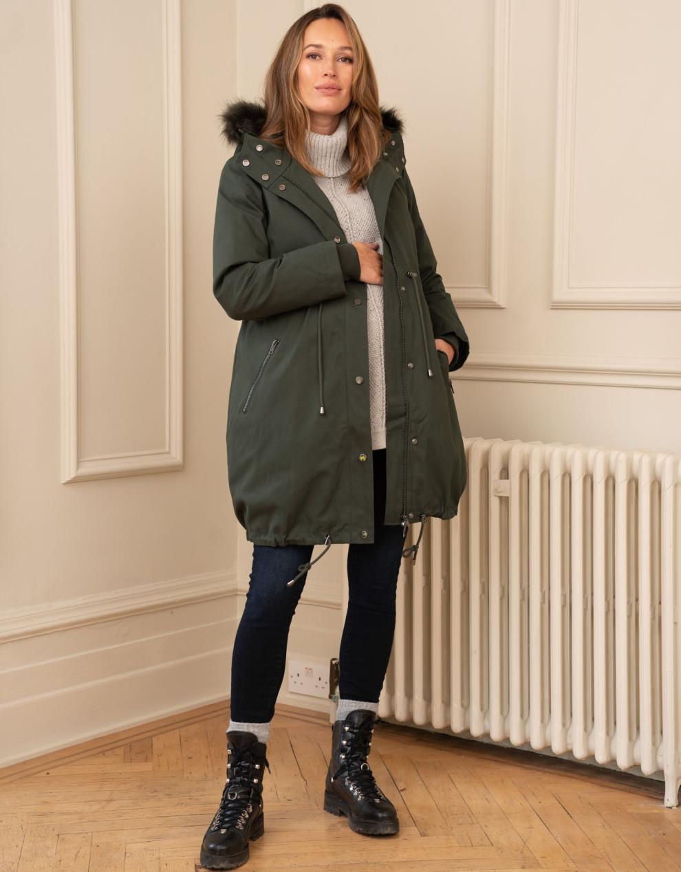 Women Seraphine Coats & Jackets Khaki Sub-Zero 3 In 1 Maternity Parka