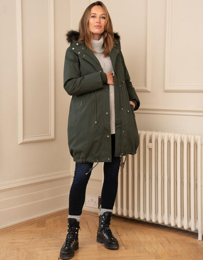 Women Seraphine Coats & Jackets Khaki Sub-Zero 3 In 1 Maternity Parka