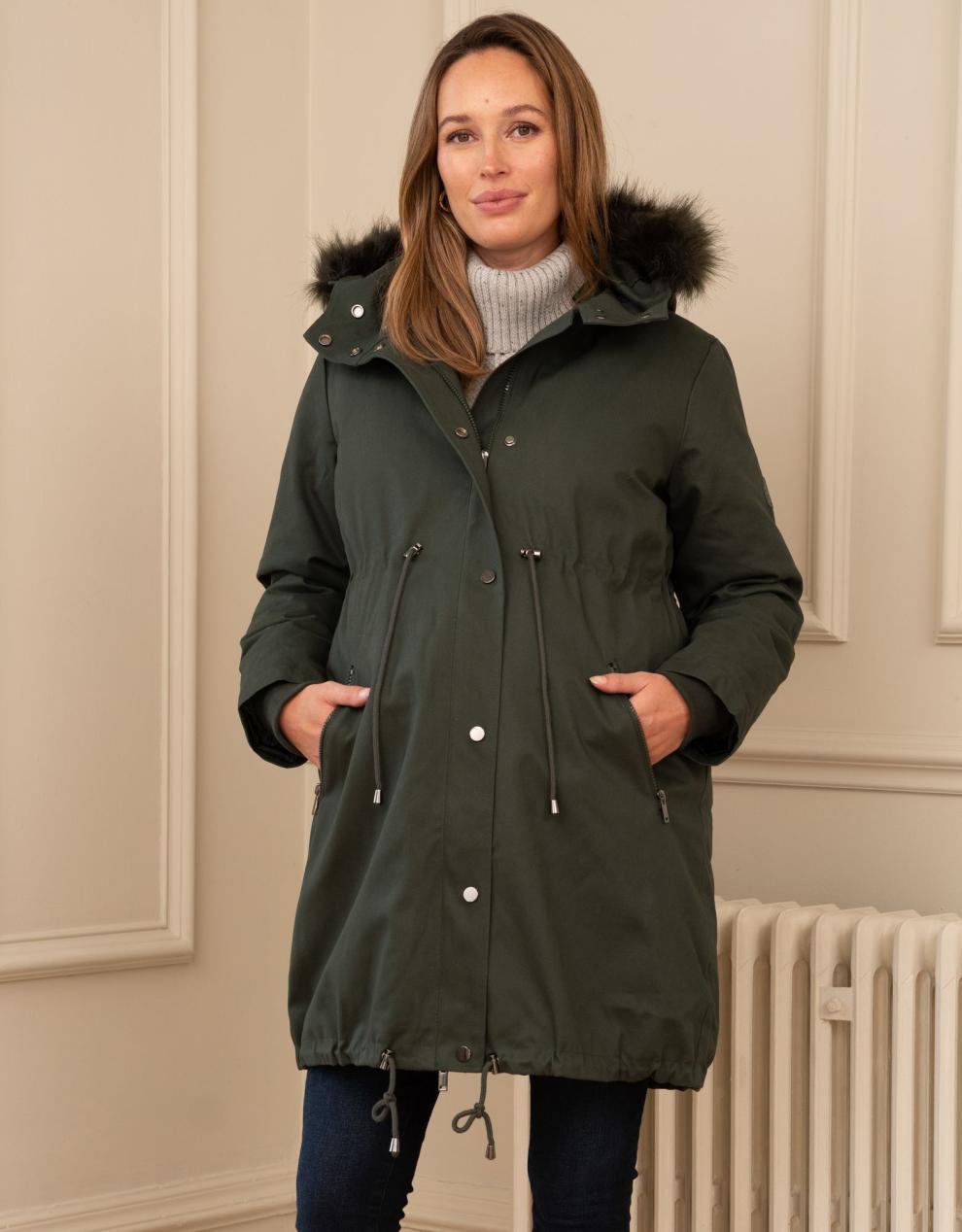 Women Seraphine Coats & Jackets Khaki Sub-Zero 3 In 1 Maternity Parka