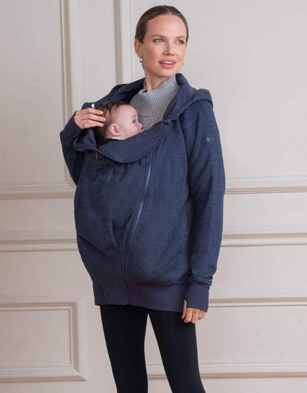 Women Seraphine Coats & Jackets Navy Blue 3 In 1 Maternity Hoodie