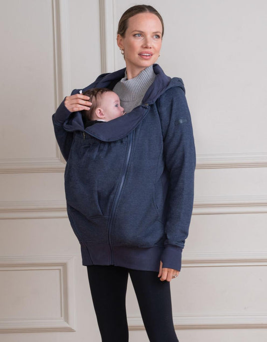 Women Seraphine Coats & Jackets Navy Blue 3 In 1 Maternity Hoodie